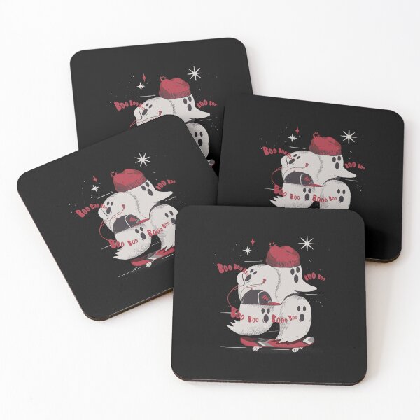 Item preview, Skateboarding Ghosts Cute Halloween Illustration designed and sold by StudioGlouna.