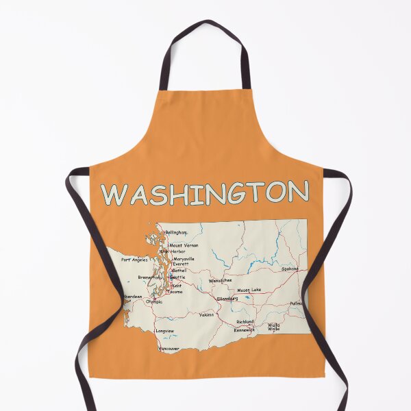 Item preview, Washington State Map | Vintage Style Road Trip Cities Tee designed and sold by mashmosh.