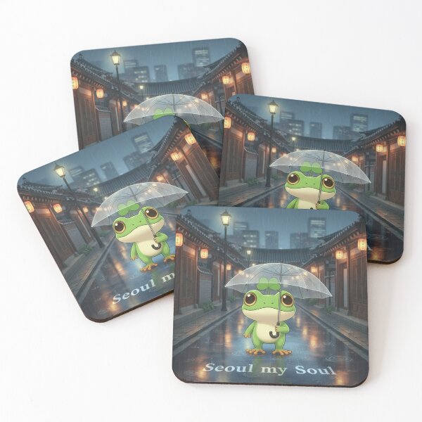 Item preview, Lucky Frog Rainy Day in Seoul Moment designed and sold by ChipchaOddities.
