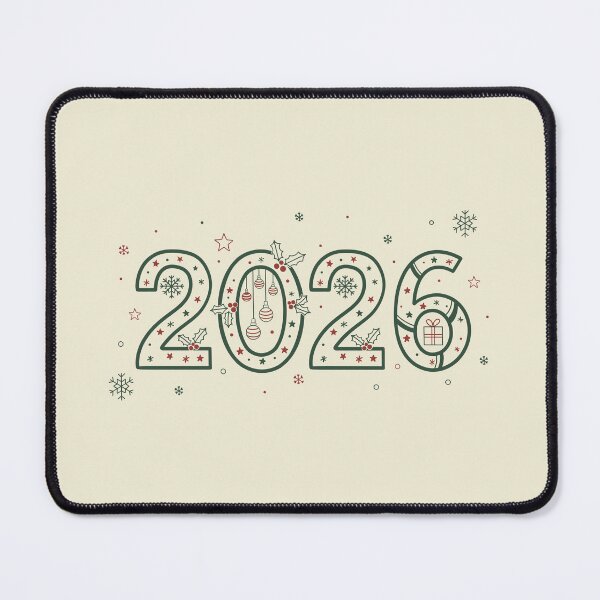 Item preview, 2026 Christmas Design | Minimalist Holiday Numbers with Cute Decorations designed and sold by Xatutik.art.