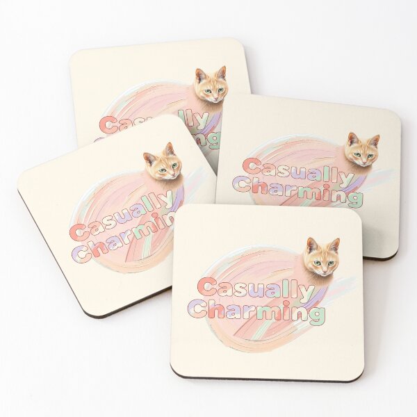 Item preview, Casually Charming Cat Aesthetic - Pastel Brush Stroke Design designed and sold by MCT-GALLERY.