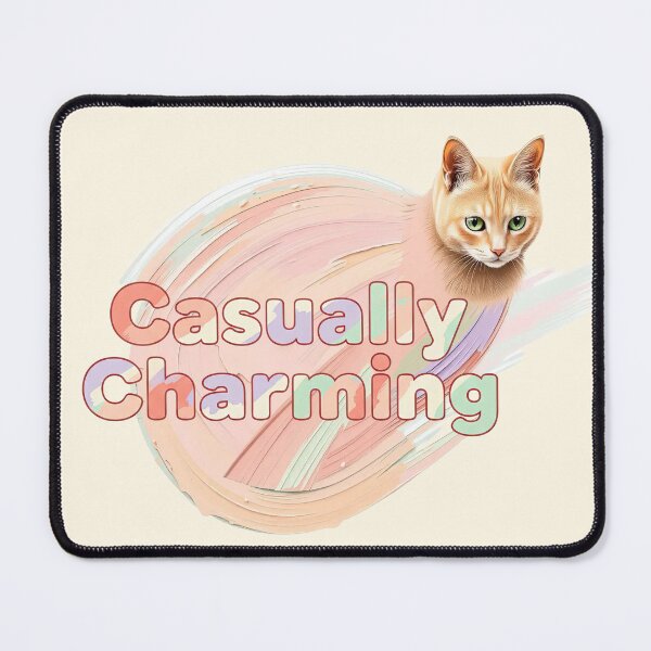 Item preview, Casually Charming Cat Aesthetic - Pastel Brush Stroke Design designed and sold by MCT-GALLERY.