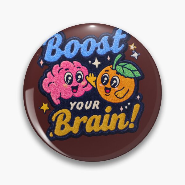 Item preview, Copy of Boost Your Brain – Cute Kawaii Brain & Peach Motivation | Study, School & Teacher Gift designed and sold by DigitalArtByNow.