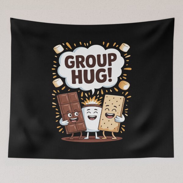 Item preview, Womens Group Hug S’mores Funny Camping Marshmallow Chocolate Snack1  designed and sold by InspiredFoul.
