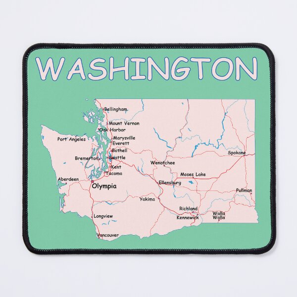 Item preview, Vintage Washington State Map | Evergreen City & Pacific Northwest Roads T-Shirt designed and sold by mashmosh.