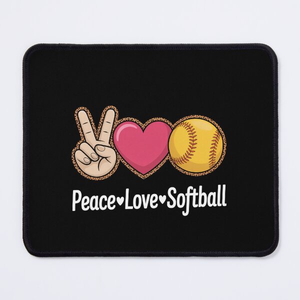 Item preview, Peace Love Softball Leopard designed and sold by HeinzanoWeno.