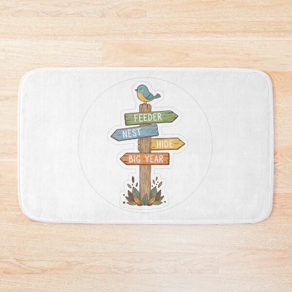 Item preview, Whimsical Birding Sign Sticker- Feeder, Nest, Hide, Big Year Arrows designed and sold by NatureNookTees.