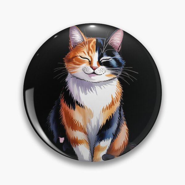 Item preview, Smiling Calico Cat Cute Floral Kitten Cartoon Kitty Outdoors  designed and sold by KotexTemu.