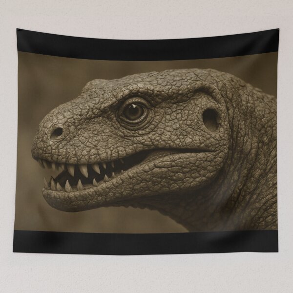 Item preview, Primeval Visage: The Scaled Predator of Deep Time designed and sold by PrehistoryPulse.
