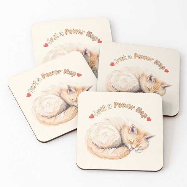 Item preview, Just A Power Nap - Cute Fluffy Sleeping Cat Design designed and sold by MCT-GALLERY.
