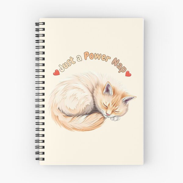 Item preview, Just A Power Nap - Cute Fluffy Sleeping Cat Design designed and sold by MCT-GALLERY.