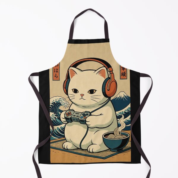 Item preview, Kawaii Japanese Gamer Cat – Cute Gaming Artwork designed and sold by GrumpySableye.