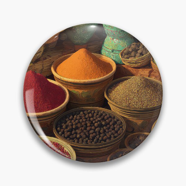Item preview, colorful spice market stall designed and sold by thewandswant.