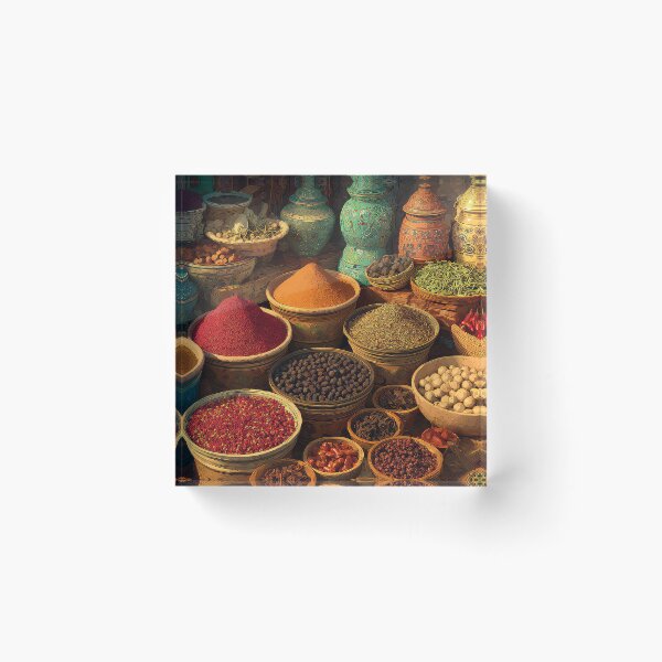 Item preview, colorful spice market stall designed and sold by thewandswant.
