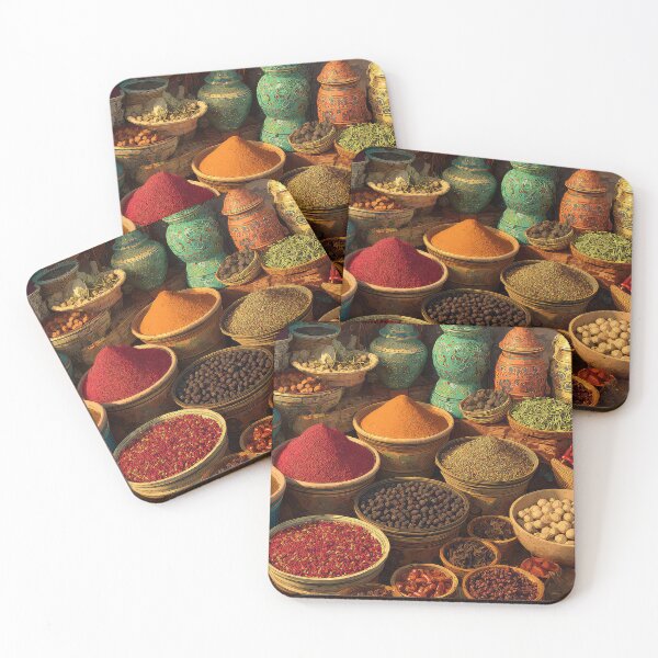 Item preview, colorful spice market stall designed and sold by thewandswant.