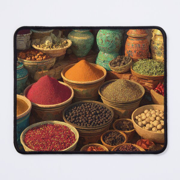 Item preview, colorful spice market stall designed and sold by thewandswant.