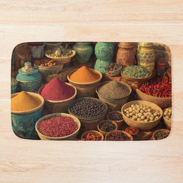 Item preview, colorful spice market stall designed and sold by thewandswant.
