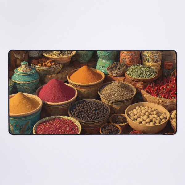 Item preview, colorful spice market stall designed and sold by thewandswant.