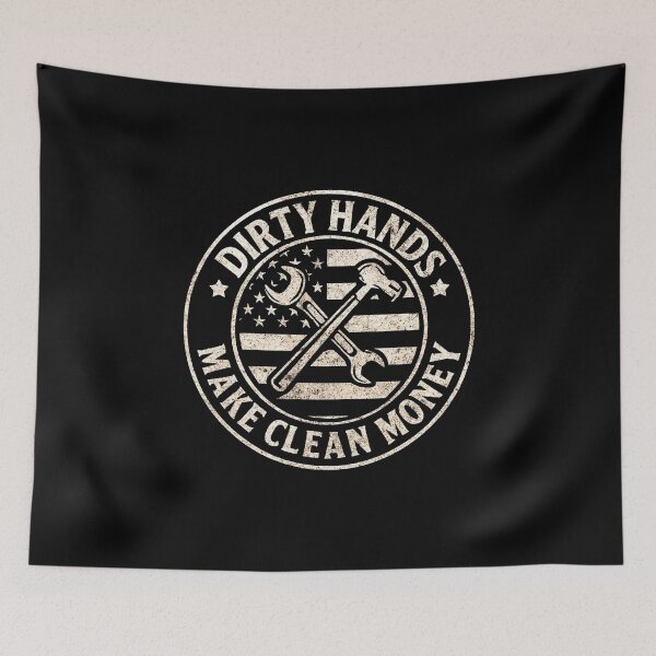Item preview, Dirty Hands Make Clean Money designed and sold by DemureArtsy.
