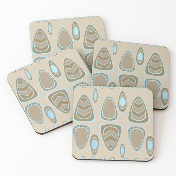 Item preview, Blue and Brown Abstract Pebbles  designed and sold by JaygiesDesign.