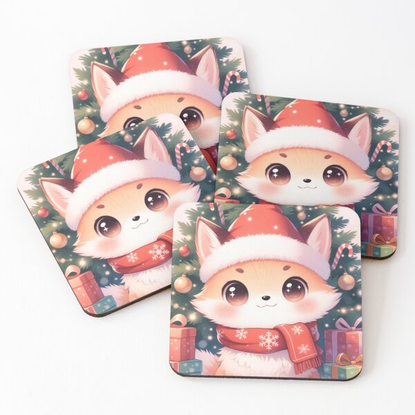 Item preview, Adorable Holiday Kawaii Fox Illustration designed and sold by ChinzorigBAY.