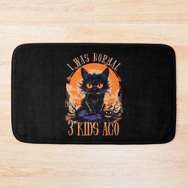 Item preview, I Was Normal 3 Kids Ago Spooky Halloween Cat designed and sold by dudelinart.