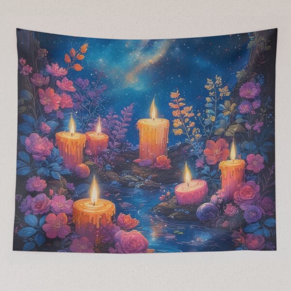 Item preview, Romantic candlelight scene under a starry sky designed and sold by Mianku | Für das Leben.