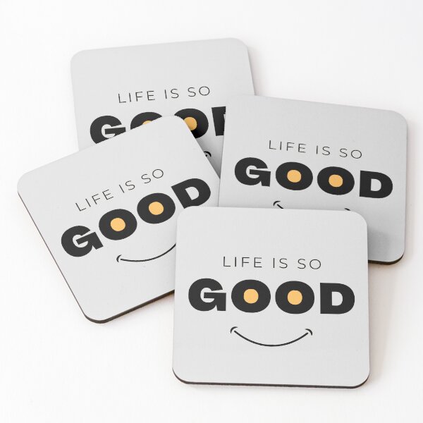 Item preview, Life Is So Good – Minimal Smile Typography Design designed and sold by ConfuseLab Shop.