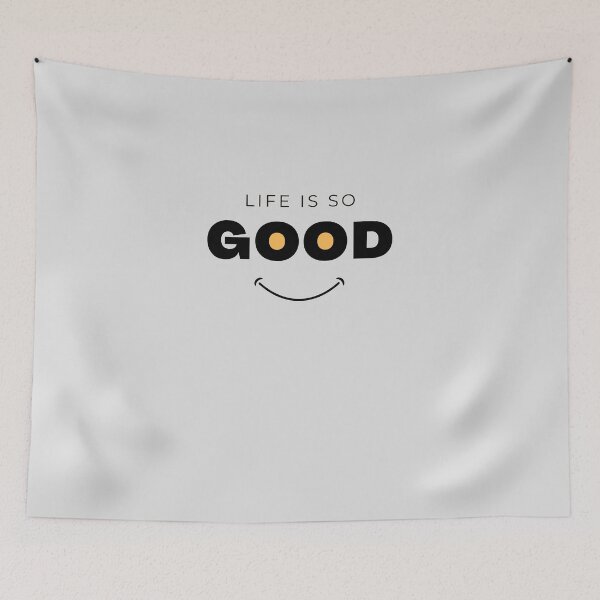 Item preview, Life Is So Good – Minimal Smile Typography Design designed and sold by ConfuseLab Alt.