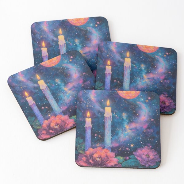 Item preview, Candlelight in a starry sky with flowers designed and sold by Mianku | Für das Leben.