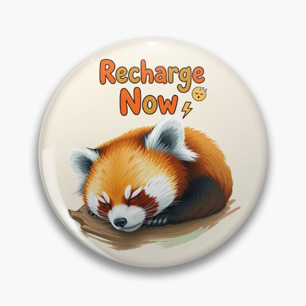 Item preview, Recharge Now Panda - Cute Sleeping Red Panda for Energy designed and sold by MCT-GALLERY.