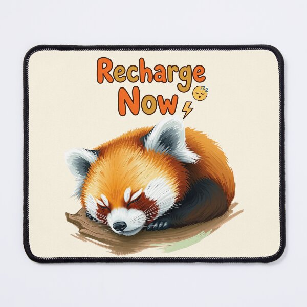 Item preview, Recharge Now Panda - Cute Sleeping Red Panda for Energy designed and sold by MCT-GALLERY.