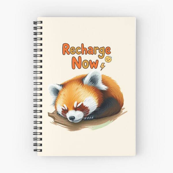 Item preview, Recharge Now Panda - Cute Sleeping Red Panda for Energy designed and sold by MCT-GALLERY.