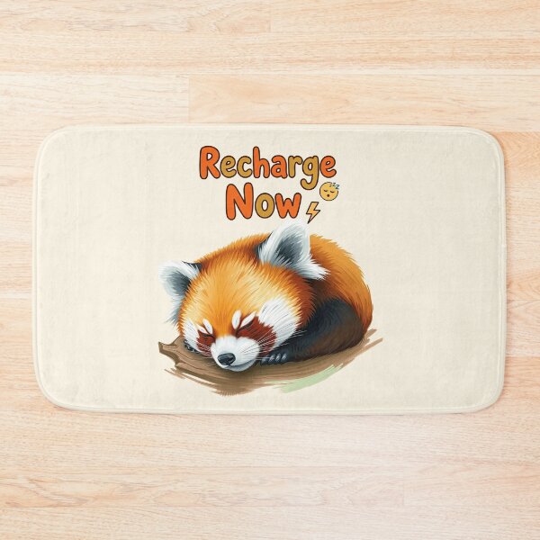 Item preview, Recharge Now Panda - Cute Sleeping Red Panda for Energy designed and sold by MCT-GALLERY.