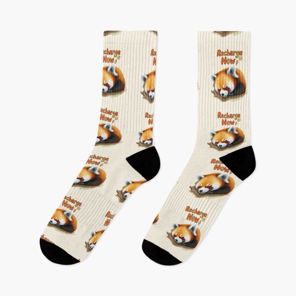 Item preview, Recharge Now Panda - Cute Sleeping Red Panda for Energy designed and sold by MCT-GALLERY.