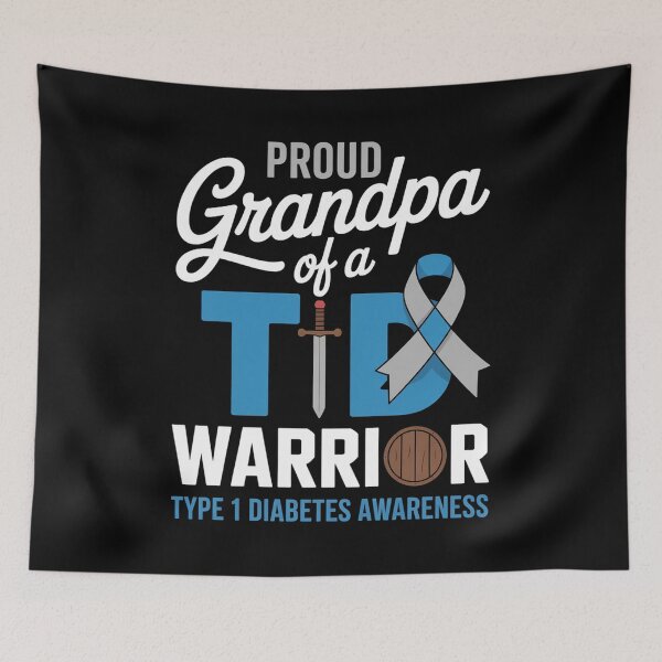Item preview, Proud Grandpa Of A T1D Warrior Diabetes Awareness designed and sold by HeinzanoWeno.