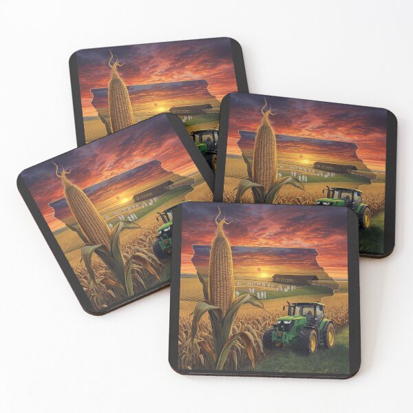 Item preview, Iowa Pride Farm Sunset - Corn Fields, Tractor & Covered Bridge Silhouette designed and sold by TitanRN.