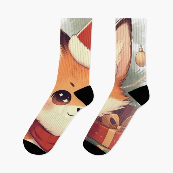 Item preview, Cute Kawaii Holiday Fox Sticker designed and sold by ChinzorigBAY.