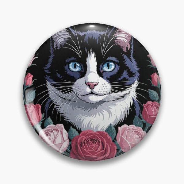Item preview, Tuxedo Cat Flower Cute Rose Floral Cat Lover Men Women  designed and sold by KotexTemu.