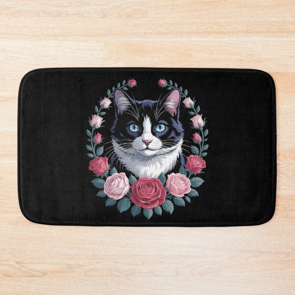 Item preview, Tuxedo Cat Flower Cute Rose Floral Cat Lover Men Women  designed and sold by KotexTemu.
