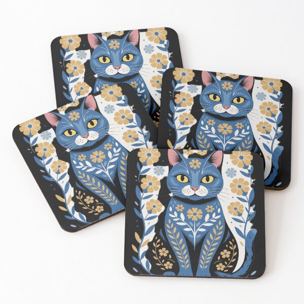 Item preview, Ukraine Cat Floral Vintage Ukrainian Flag Vyshyvanka Style1  designed and sold by KotexTemu.