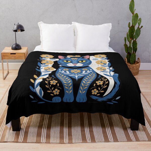 Item preview, Ukraine Cat Floral Vintage Ukrainian Flag Vyshyvanka Style1 designed and sold by KotexTemu.