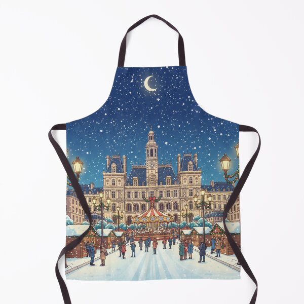 Item preview, Christmas - Paris at Christmas poster City Hall designed and sold by PYXOO.