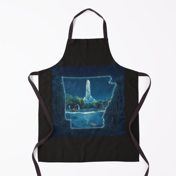 Item preview, Magical Arkansas Nightscape: Quartz Crystals, Alligators & Steamboats Illustration designed and sold by TitanRN.