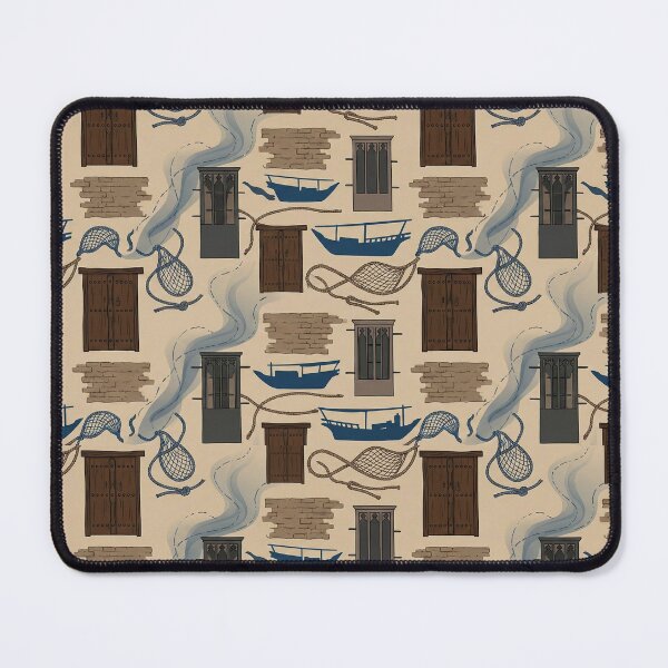 Item preview, Kuwait Cultural Heritage Pattern – Desert, Sea, Pearl Diving & Gulf War Memory designed and sold by sh59na.