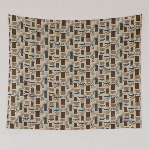 Item preview, Kuwait Cultural Heritage Pattern – Desert, Sea, Pearl Diving & Gulf War Memory designed and sold by sh59na.