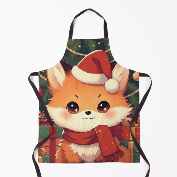 Item preview, Kawaii Christmas Fox with Tree designed and sold by ChinzorigBAY.