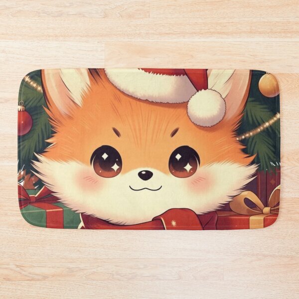 Item preview, Kawaii Christmas Fox with Tree designed and sold by ChinzorigBAY.