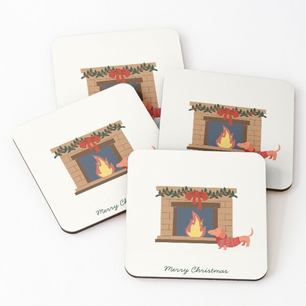 Item preview, Christmas fireplace card  designed and sold by MarziDesign.