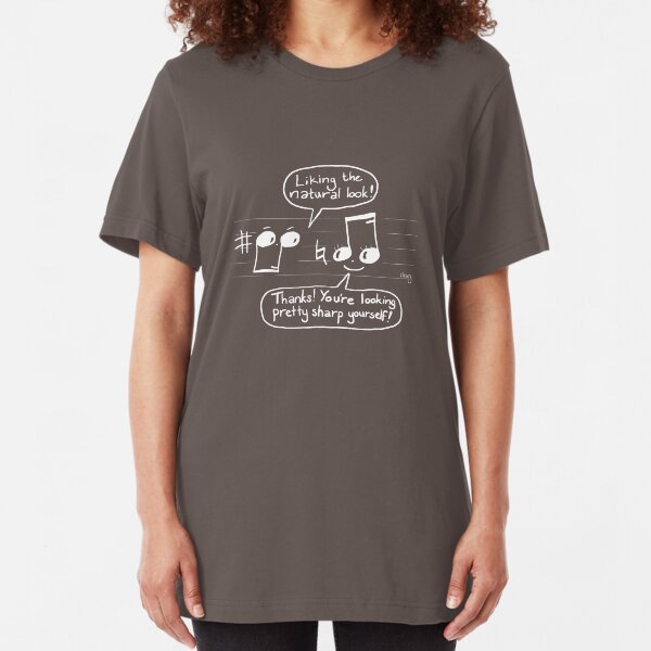 Musical Compliments - Dark Background Slim Fit T-Shirt